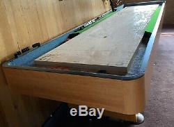 12 foot Shuffleboard Table Arcade Game Butcher Block Wood