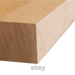 2.5 ft. L x 25 in. D x 1.5 in. T Finished Maple Solid Wood Butcher Block Counter