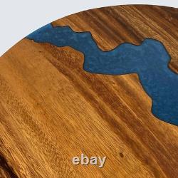 2 Ft. L X 24 In. D Finished Saman Solid Wood Butcher Block Circular Countertop
