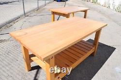 2 Industrial Maple Hardwood Butcher Block KITCHEN Table Island 72x36x 1-3/4