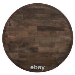 24'' Round Butcher Block style Restaurant Table Top in Espresso Wood Finish