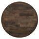 24'' Round Butcher Block Style Restaurant Table Top In Espresso Wood Finish