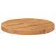 24'' Round Butcher Block Style Restaurant Table Top In Solid Wood Natural Finish