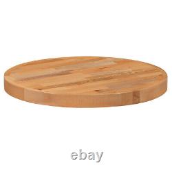 24'' Round Butcher Block style Restaurant Table Top in Solid Wood Natural Finish