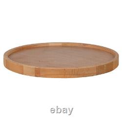 24'' Round Butcher Block style Restaurant Table Top in Solid Wood Natural Finish