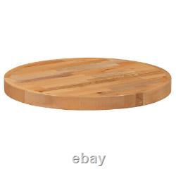 24'' Round Butcher Block style Restaurant Table Top in Solid Wood Natural Finish