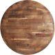 24'' Round Butcher Block Style Restaurant Table Top In Vintage Wood Finish