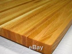 24 Solid Oak Edge Grain BUTCHER BLOCK counter top table top 18x24x1.25