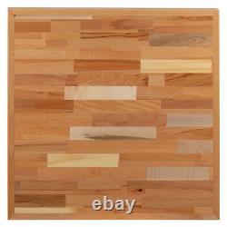 24'' Square Butcher Block style Restaurant Table Top in Solid Wood Natural