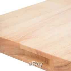WOOD CUTTING BOARD Commercial Restaurant Solid Rigid Butcher Block Multiple Size 