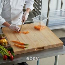 24 x 24 x 1 3/4 in. Wood Commercial Restaurant Solid Cutting Board Butcher Block