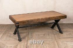 250cm Industrial Style X-frame Base Sheffield Butcher's Block Top Table