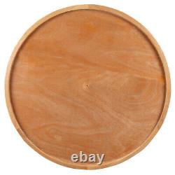 30'' Round Butcher Block style Restaurant Table Top in Solid Wood Natural Finish