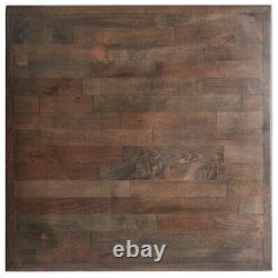 30'' Square Butcher Block style Restaurant Table Top in Espresso Wood Finish