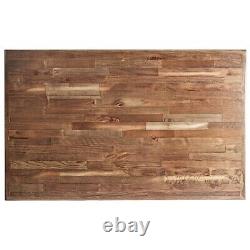 30'' x 48 Rectangular Butcher Block style Restaurant Table Top in Vintage Wood