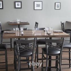 30'' x 60 Rectangular Butcher Block style Restaurant Table Top in Espresso Wood