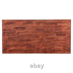 30'' x 60 Rectangular Butcher Block style Restaurant Table Top in Mahogany Wood