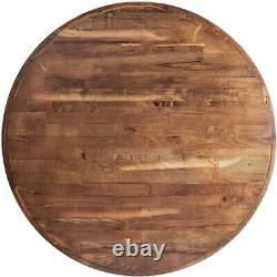 36'' Round Butcher Block style Restaurant Table Top in Vintage Wood Finish