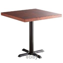 36'' Square Butcher Block style Restaurant Table Top in Mahogany Wood Finish