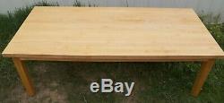 36 x 84 Vintage Rock Maple Butcher Block top Farm Table wood Dining Bench Work