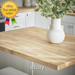 4 Ft. L X 25 In. D Unfinished Hevea Solid Wood Butcher Block Countertop