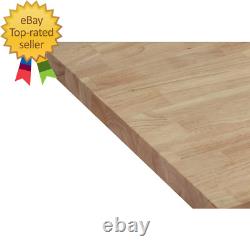 4 Ft. L X 25 In. D Unfinished Hevea Solid Wood Butcher Block Countertop