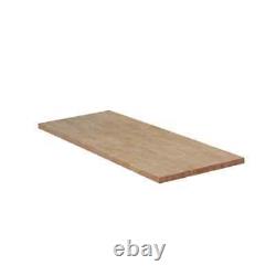 4 Ft. L X 25 In. D Unfinished Hevea Solid Wood Butcher Block Countertop With S