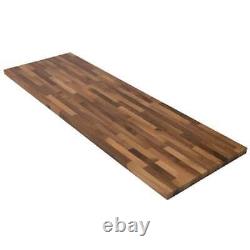 4 Ft. L X 25 In. D Unfinished Walnut Solid Wood Butcher Block Countertop