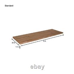 4 Ft. L X 30 In. D Finished Birch Solid Wood Butcher Block Desktop Countertop wi