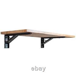 4 ft. L x 20 in. D Finished Hevea Solid Wood Butcher Block Bar Countertop With E