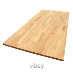 4 ft. L x 25 in. D Unfinished Hevea Solid Wood Butcher Block Countertop With Eas