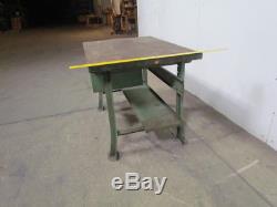 48x34 butcher block wood top industrial workbench table kitchen island