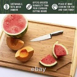 4XL Bamboo Butcher Block Cutting Board Extra Large Cutting Boards for Kitchen