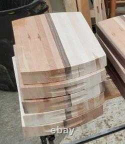 5 Handmade Edge Grain Butcher Block Cutting Boards with Handles