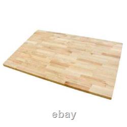 5 ft. L x 30 in. D Unfinished Birch Solid Wood Butcher Block Desktop Countertop