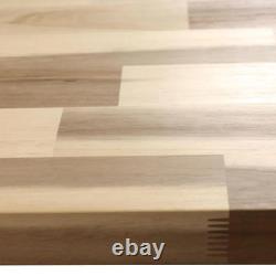 6 Ft. L X 25 In. D Unfinished Acacia Solid Wood Butcher Block Countertop with Ea