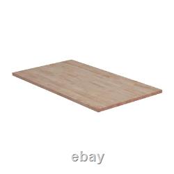 6 Ft. L X 39 In. D Unfinished Hevea Butcher Block Island Countertop in with Stan