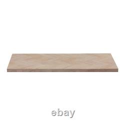 6 Ft. L X 39 In. D Unfinished Hevea Chevron Solid Wood Butcher Block Island Coun