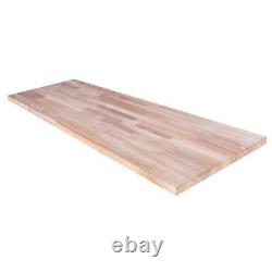 6 ft. L x 39 in. D Unfinished Beech Solid Wood Butcher Block Island Countertop