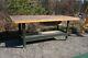 7ft Long Vintage Industrial Wood Butcher Block Work Table 40 1/4 X 32 1/2 Tall