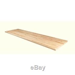 96 in. X 25 in. X 1.5 in. Wood Butcher Block Countertop in Unfinished Maple