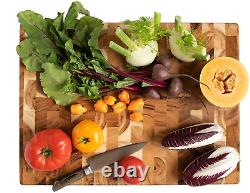 Acacia Extra Large Butcher Block 24X18 Inch 2? Thick Wooden Cutting Board