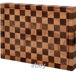 Acacia Wood Cutting Board 20x15x1.5 Inch, Butcher Block for Kitchen, Premium End