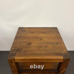 Amazing MCM Butcher Block Rotating Table One Of A Kind