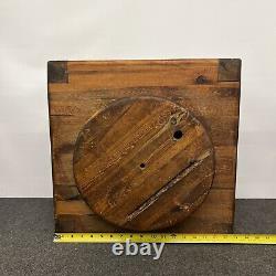 Amazing MCM Butcher Block Rotating Table One Of A Kind