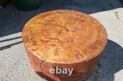 Antique 1800's Wood Butcher Block Chopping Table 1 Piece Solid Cherry Top NICE