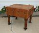 Antique 36 X 30 Solid Beefy Maple Wood Butcher Block Table Kitchen Island
