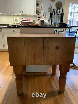Antique Butcher Block Table- Appleton Wood Products. Excellent Condition