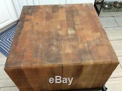 Antique Butcher Block with Base