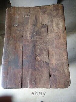 Antique Maple Wood Butcher Block Table